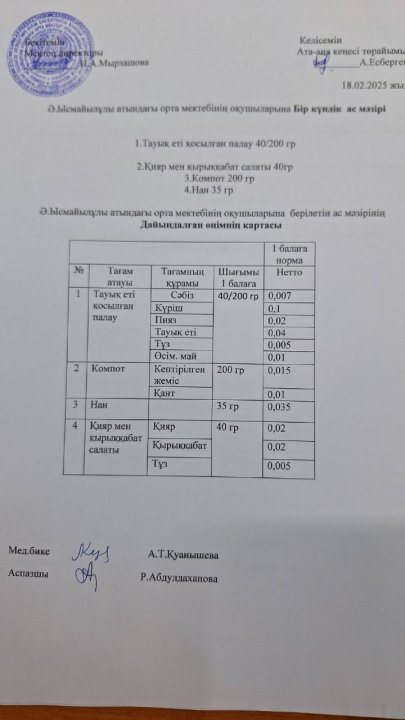 ас мәзірі