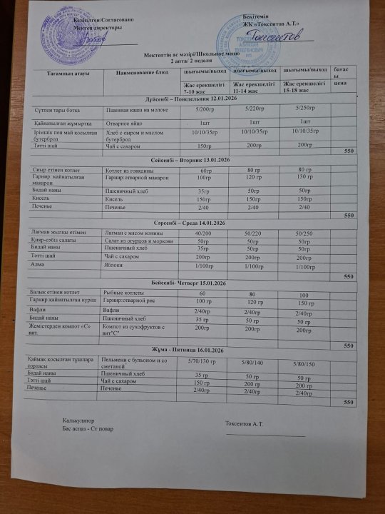 Ас мәзірі